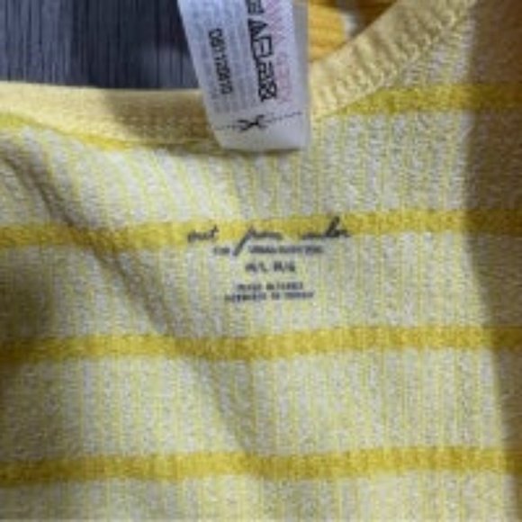 Urban Outfitters Out From Under Yellow & White Striped Thong Bodysuit Size M/L - Picture 8 of 11